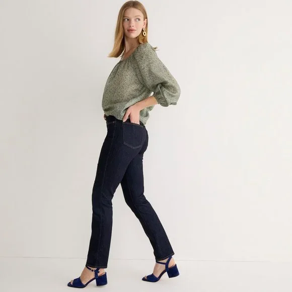 J. Crew Mid-Rise Vintage Slim Straight Jean in Resin Rinse 29P - Picture 3 of 6
